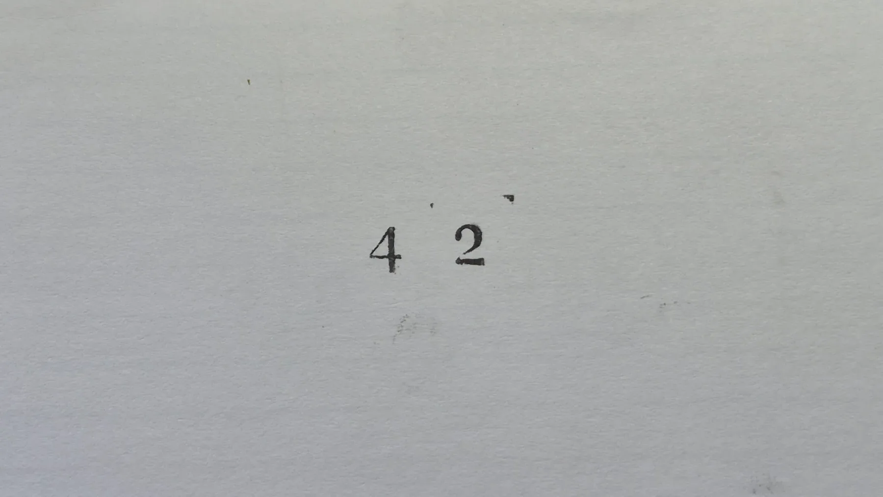 Physical Archive card for 42