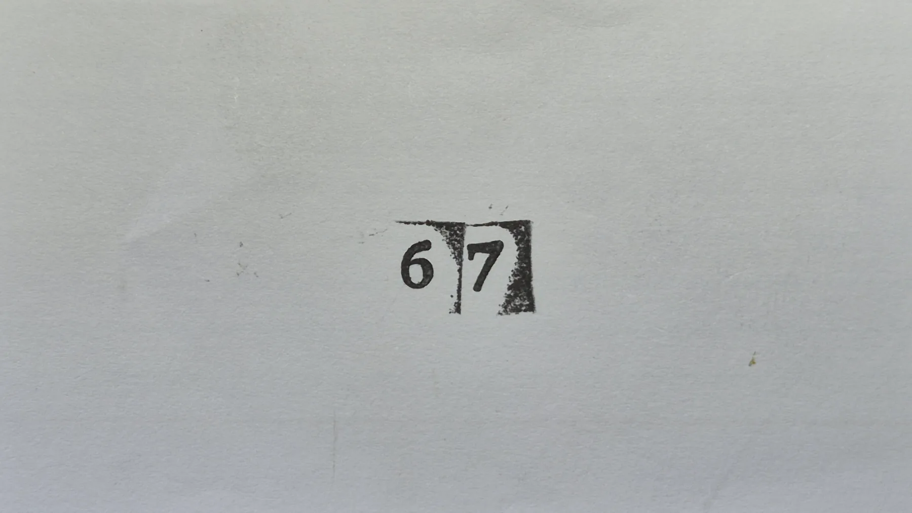 Physical Archive card for 67